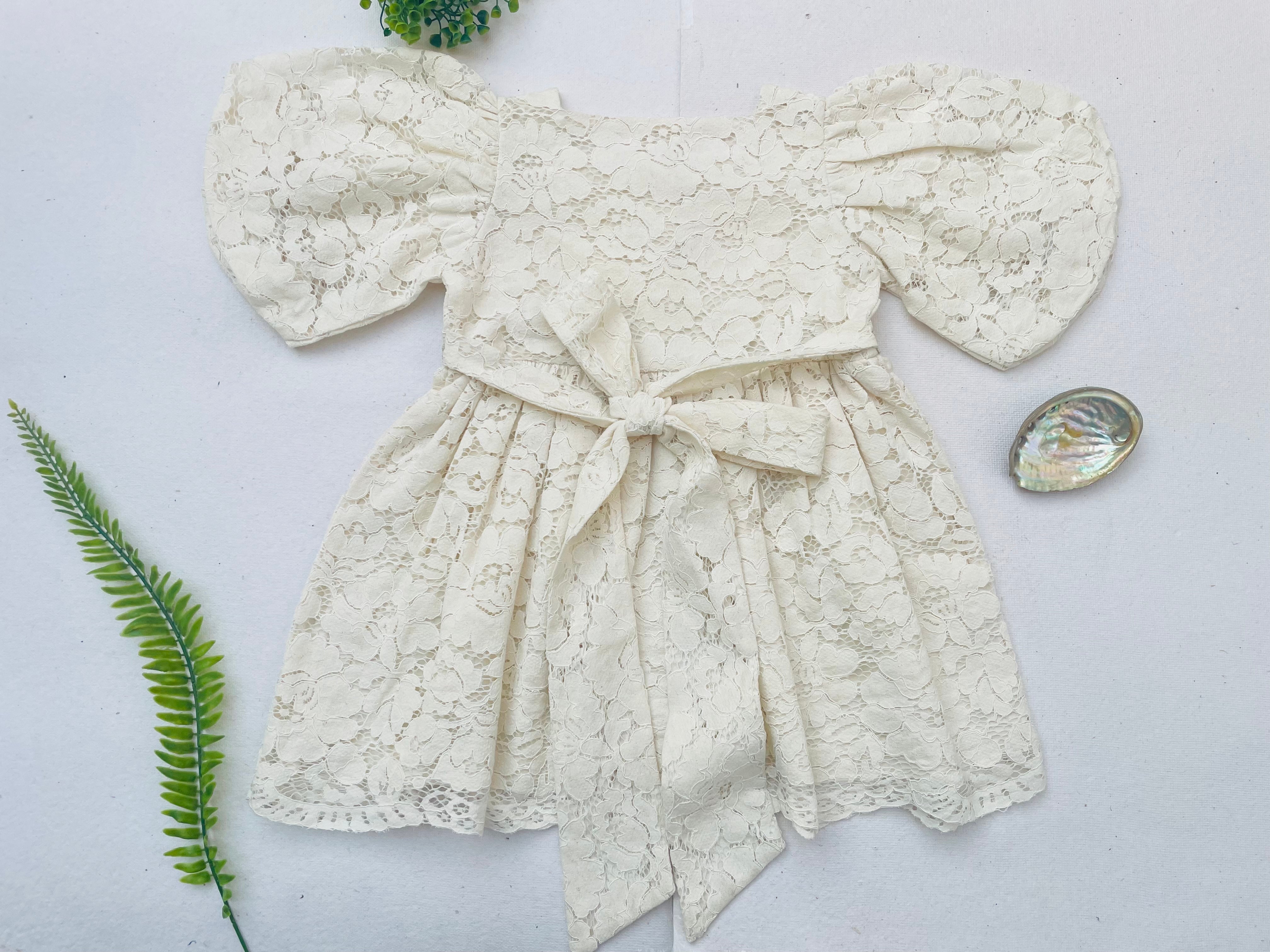 White Lace Christmas Dress