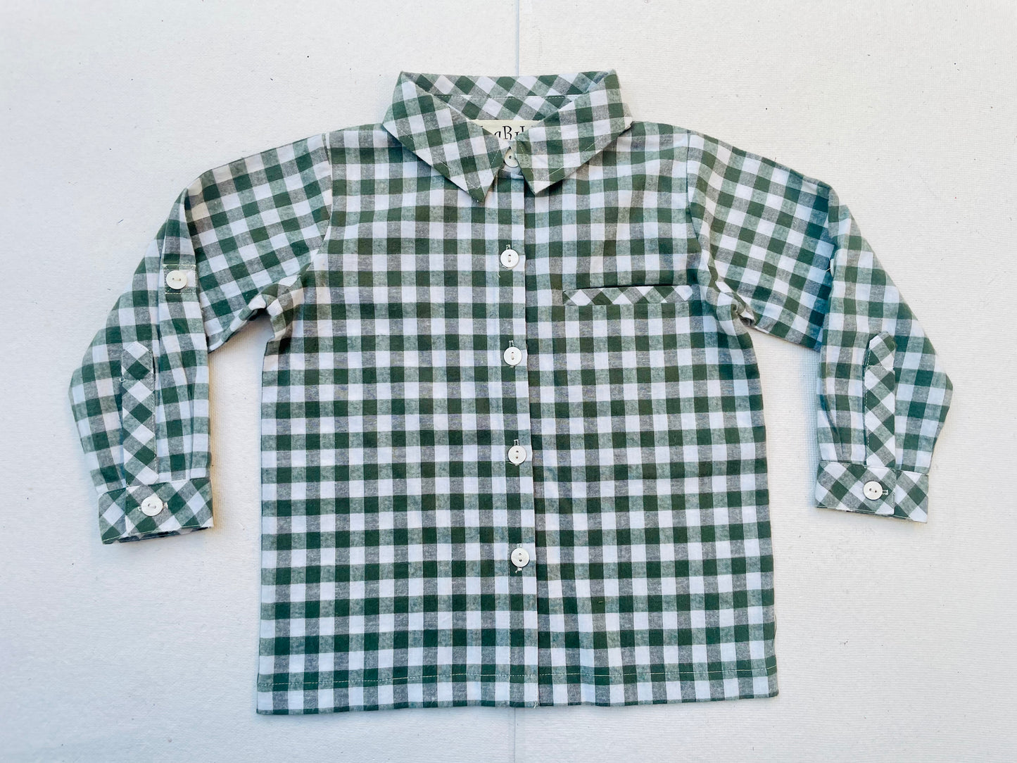 Green Gingham Shirt