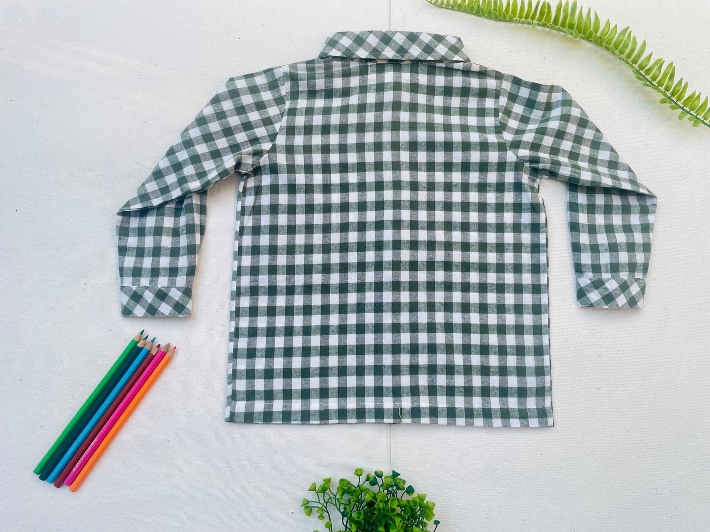 Green Gingham Shirt